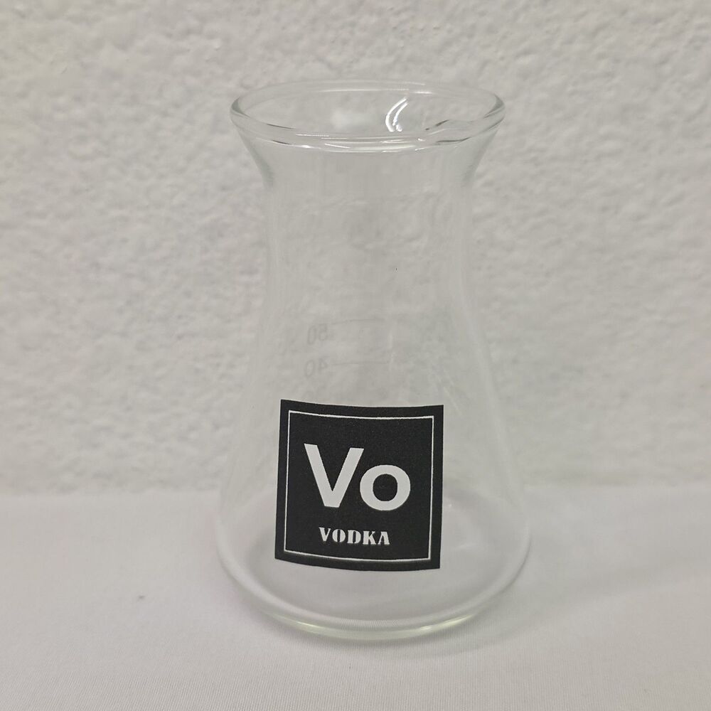 Vodka Science Beaker Shot Glass, Barware, Kitchenware, Drinkware